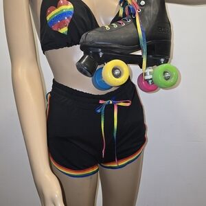 Retro Rainbow ROLLER DISCO Outfit & Skates